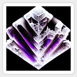 white and violet ice crystal Sticker